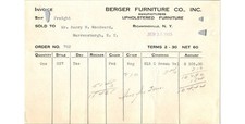 Berger Furniture Co 1925 Stile