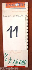 Cedola Carature Scontrino biglietto matrice di giocata super ENALOTTO 120 combi