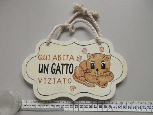 Cartello legno fuori porta - in,