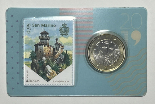 San marino stamp coin card - stamp, &