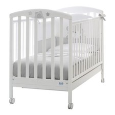 Pali Lettino infanzia TEO (132x72x103cm) Bianco e Grigio 0253Teogr