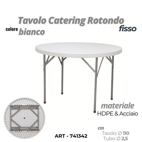 Tavolo fisso catering ø110cm - catering,