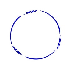 Adesivi Cerchi BLU LUCIDO per