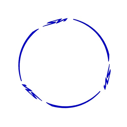 Adesivi cerchi blu lucido - blu,