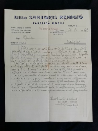 Carta intestata torino ditta - torino,