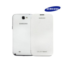 Nuova custodia telefono flip cover originale Samsung Galaxy Note II N7100 con NFC - bianca