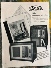 Pubblicità d'epoca reclame foglio pubblicitario lotto piena pagina intera Safar