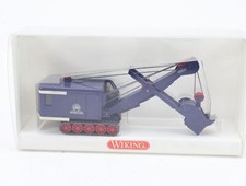 Wiking H0 modellino auto escavatore Menck blu 1:87