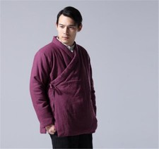 Men Winter Casual Coat Padded Coat Kimono Robes Jacket Overcoat Retro Style