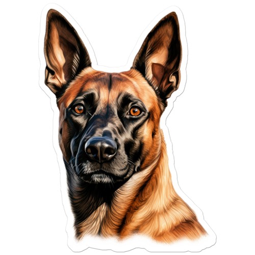 Belga malinois adesivo - malinois,