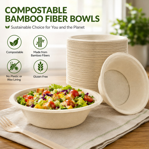 Ciotole compostabili fibre - , di