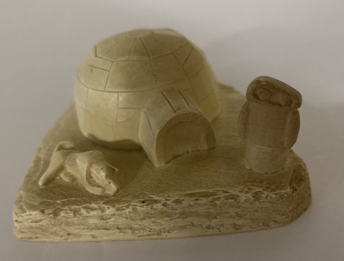 Vintage carved sculpture igloo - vintage,