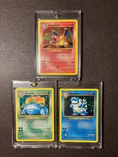 TRIO Pokemon Fan card holo; Charizard, Venusaur, Blastoise 1ST edition, NM or M