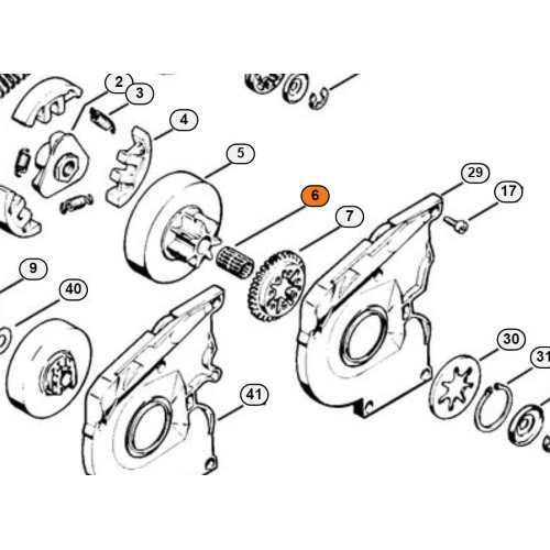 Stihl gabbia rulli 10x13x23 - rulli,