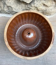 Tortiera antica in terracotta smaltata casseruola tegame teglia stampo ciambella