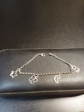 Braccialetto con pendenti in oro bianco 18Kt.