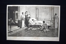 Schiavo e Padrona. quadro del signor De Martini Incisione del 1876