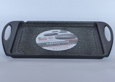 Piastra rigata Grill antiaderente con manici Delizia pietra 34 x 26 cm