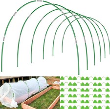 Cerchi da Giardino per Letti Rialzati Copertura Fila, 36Pz 8Ft Serra Giardino Grow Tunnel