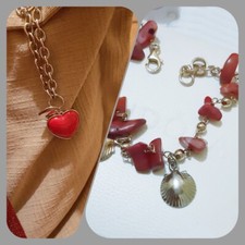 collana cuore rosso SODINI  + bracciale in ARGENTO E PIETRE DI MC STERLING