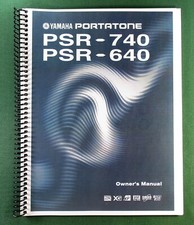 Yamaha PSR-740 PSR-640 Instruction Manual: 188 Pages & Protective Covers!
