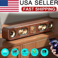 Altoparlante soundbar wireless vintage doppio woofer da 2 pollici altoparlante PC Bluetooth desktop