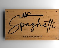 INSEGNA TARGA PERSONALIZZATA SU MISURA IN LEGNO NEGOZI PIZZERIA BAR OSTERIA PUB