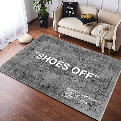 Shoes off rug - shoes,