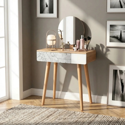 Toeletta trucco con specchio - toeletta,