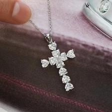 Ciondolo croce donna diamante