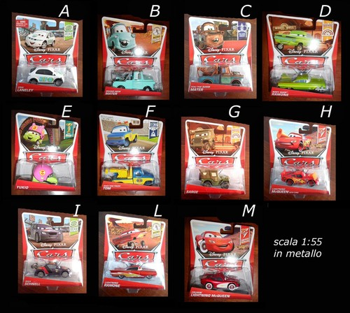 Cars personaggi metallo - cars, in