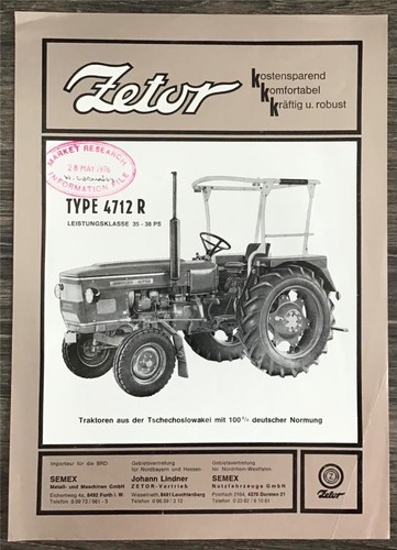 Zetor tipo 4712r trattore - tipo,