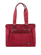 Enrico Coveri Borsa donna in nylon con doppi manici - bordeaux