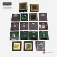 LOTTO LAVORO 17 X CPU MIXED INTEL AMD CYRIX PROCESSORE VINTAGE PER RICAMBI NON TESTATI