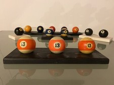 Set Palle Da Biliardo Numero 13 Con Base In Legno