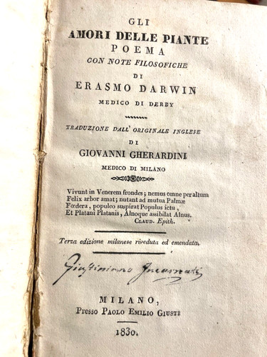 1830 darwin gli amori delle - amori,