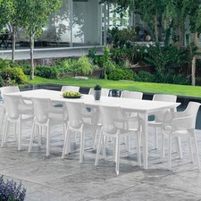 Tavolo giardino bianco in