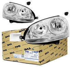 Set fari alogeni sinistro e destro vetro trasparente adatto per VW Golf 5 V Jetta