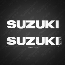 2 Adesivi SUZUKI 30 cm BIANCO