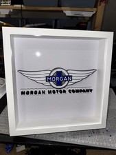 Morgan Motor Company | Distintivo | Insegna | Incorniciata | Bar, Garage, Camera da letto 25 cm x 25 cm