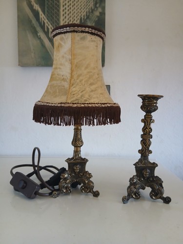 Set notte vintage - lampada, abat