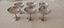 6 coppe champagne Acciaio Inox 18/10 vintage anni '80 mai usate come nuove