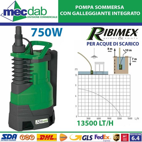 Pompa sommersa acque - scure, con