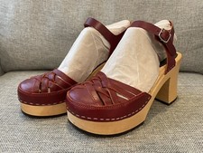 Sandalo zoccolo elefante pelle