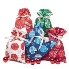 PNP 50pz Buste Sacchetti Regalo Natalizi Joy 35x50cm 5 Colori