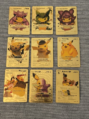 Lotto carte oro pikachu - lotto, 9