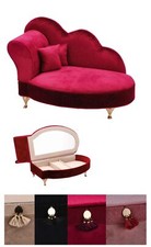 1 Pezzo Portagioie Divano Sofa' in Velluto 26,5 x 12,5 x 17 cm 4 Colori