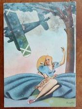 REGIA AERONAUTICA AVVENTURE DI UN AVIATORE - PILOTA BIPLANO - WW2 ill. BURATTIN