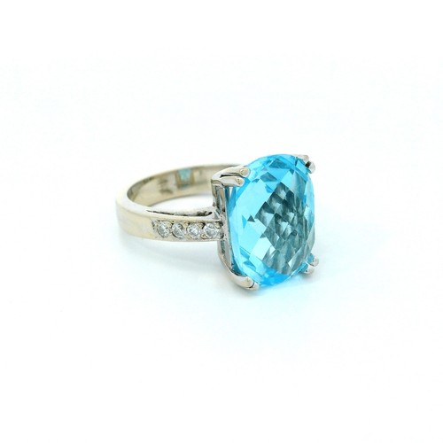 Anello donna topazio blu - , con