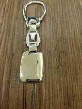 CLASSICO PORTACHIAVI ARGENTO 925 PIASTRA  "DOPPIA RIGA" CON INCISIONE GRATUITA